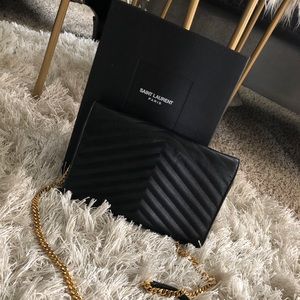 MONOGRAM CHAIN WALLET IN  LEATHER